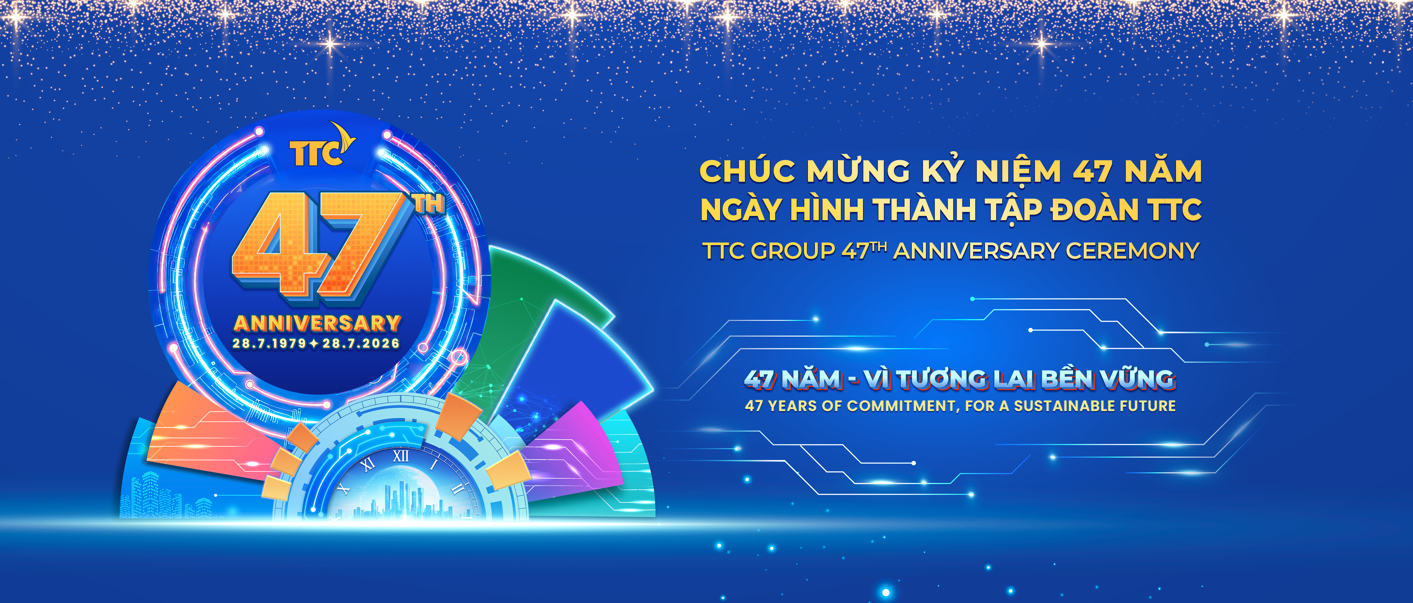 Chúc mừng Lễ kỷ niệm 47 năm ngày hình thành Tập đoàn TTC