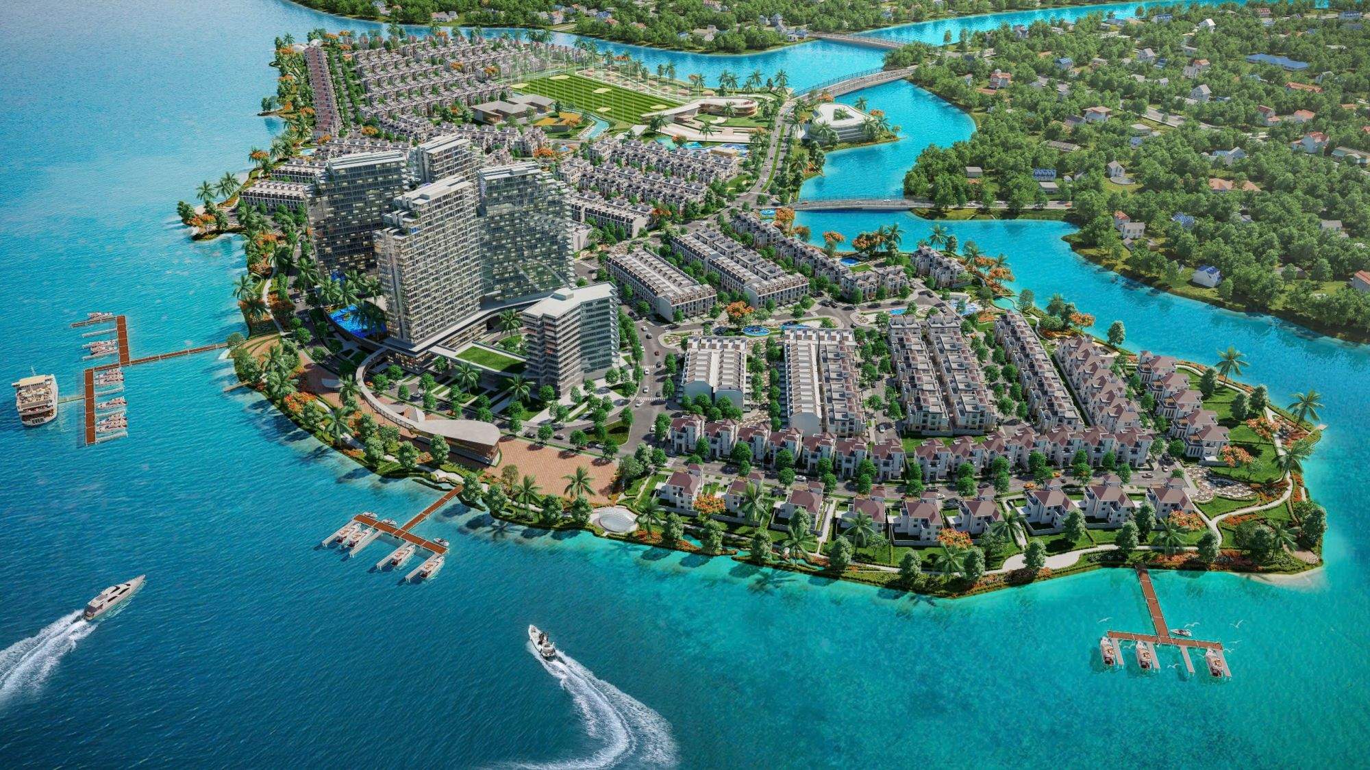 Dự án Đảo Kim Quy tiếp tục hoàn thiện hạ tầng, được giao thêm gần 13.000 m² đất theo quy hoạch