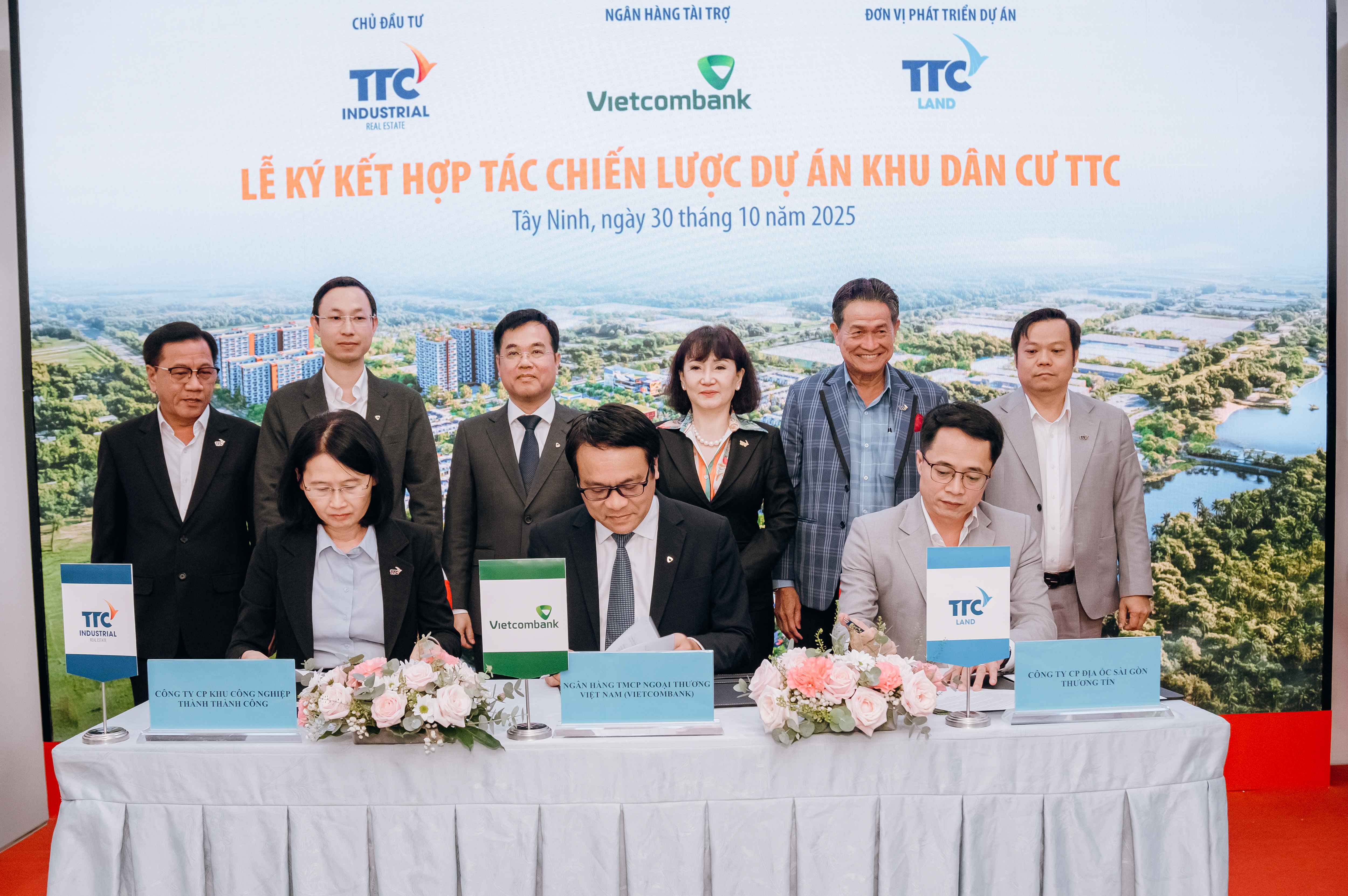TTC Land, TTC IZ và Vietcombank bắt tay phát triển khu dân cư quy mô hơn 42ha tại Tây Ninh