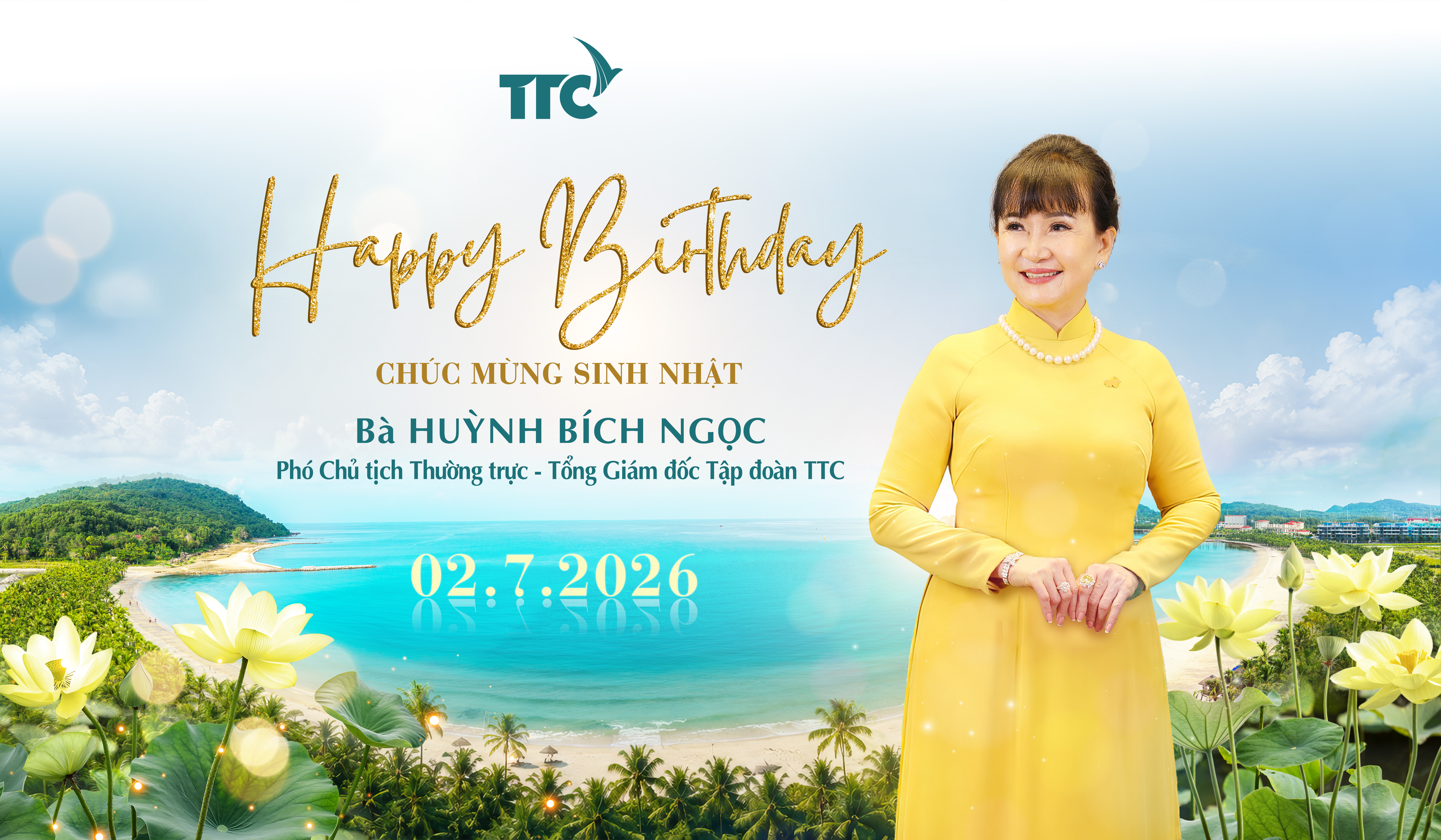 Chúc mừng sinh nhật Bà Phó Chủ tịch Thường trực, Tổng Giám đốc Tập đoàn TTC và Anh Đặng Huỳnh Anh Tuấn - Giám đốc Khối Vận hành Tập đoàn TTC, Chủ tịch HĐQT TTC Energy.