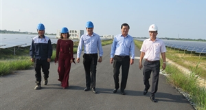 Sở Công Thương Long An khảo sát hoạt động nhà máy điện mặt trời