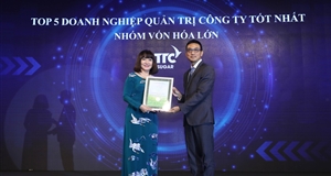 SBT đạt top 5 doanh nghiệp quản trị công ty tốt nhất năm 2020