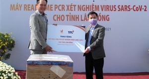 Hội Doanh nhân trẻ Việt Nam tặng tỉnh Lâm Đồng máy xét nghiệm phòng dịch Covid-19
