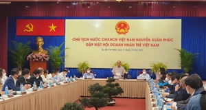 Chủ tịch nước Nguyễn Xuân Phúc: Doanh nhân trẻ cần yêu nước, đoàn kết, sáng tạo, rèn luyện và có niềm tin