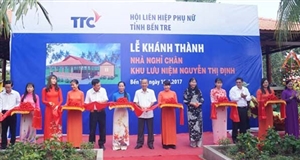 Khánh thành công trình Nhà nghỉ chân tại Khu lưu niệm nữ tướng Nguyễn Thị Định
