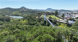 Enjoying the View of Da Lat from the Ngan Thong Glass Bridge